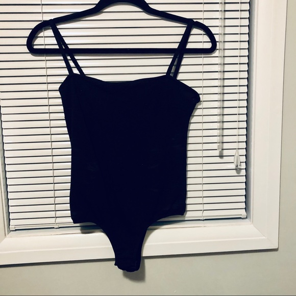 Free People Black Square Neck Bodysuit - Picture 2 of 2